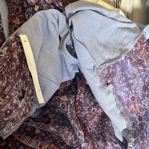 Miracle Body Women's Long Sleeve Abstract Color Block Gray/Rust Mini Dress M NWT - Picture 11 of 11